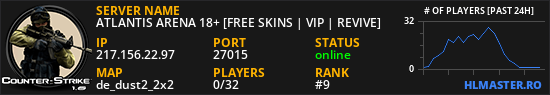 ATLANTIS ARENA 18+ [FREE SKINS | VIP | REVIVE]