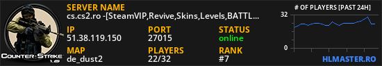 cs.cs2.ro -[SteamVIP,Revive,Skins,Levels,BATTLEPASS]
