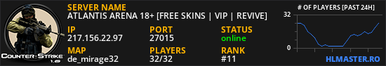 ATLANTIS ARENA 18+ [FREE SKINS | VIP | REVIVE]
