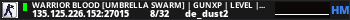 Warrior Blood [Umbrella Swarm] | GunXP | Level | VIP | FastDL