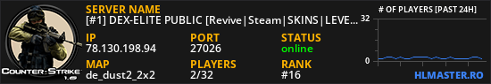 [#1] DEX-ELITE PUBLIC [Revive|Steam|SKINS|LEVELS]